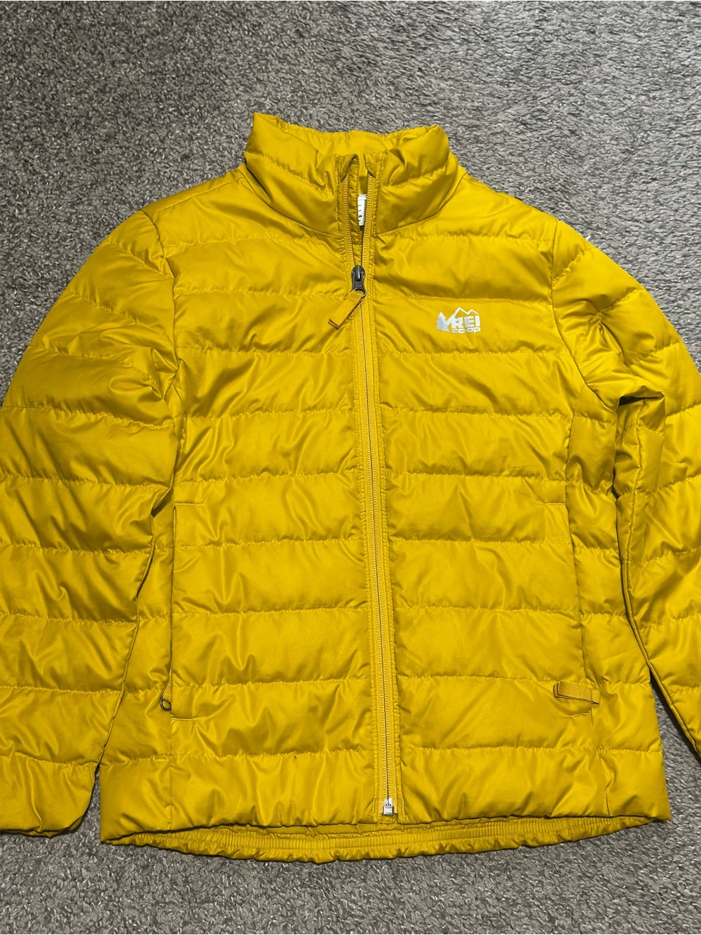REI Yellow Quilted Packable Jacket